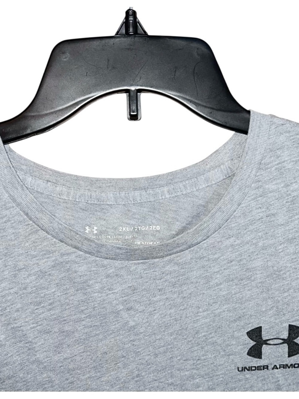 Under Armour Loose Crew Neck Short Sleeve Shirt Men’s 2XL Grey - Picture 2 of 3